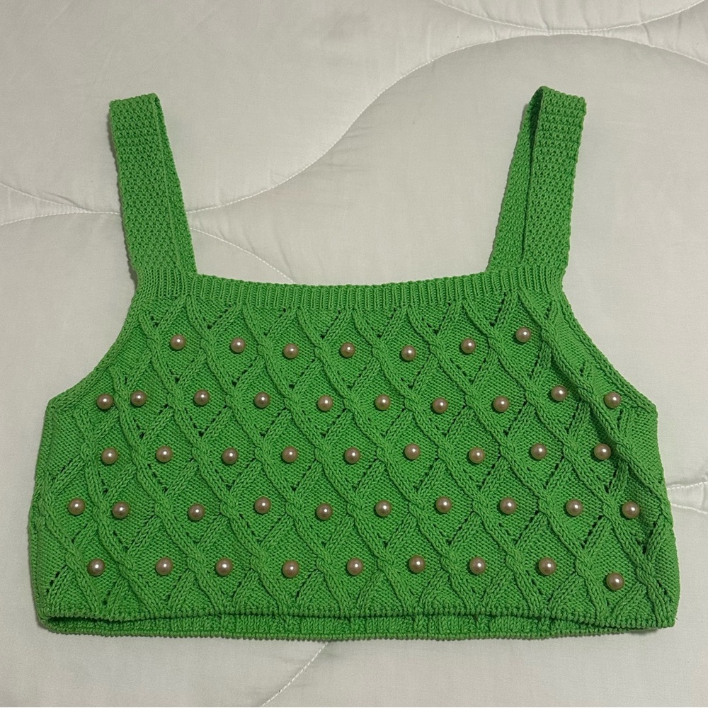 Zara Pearl Knit Top